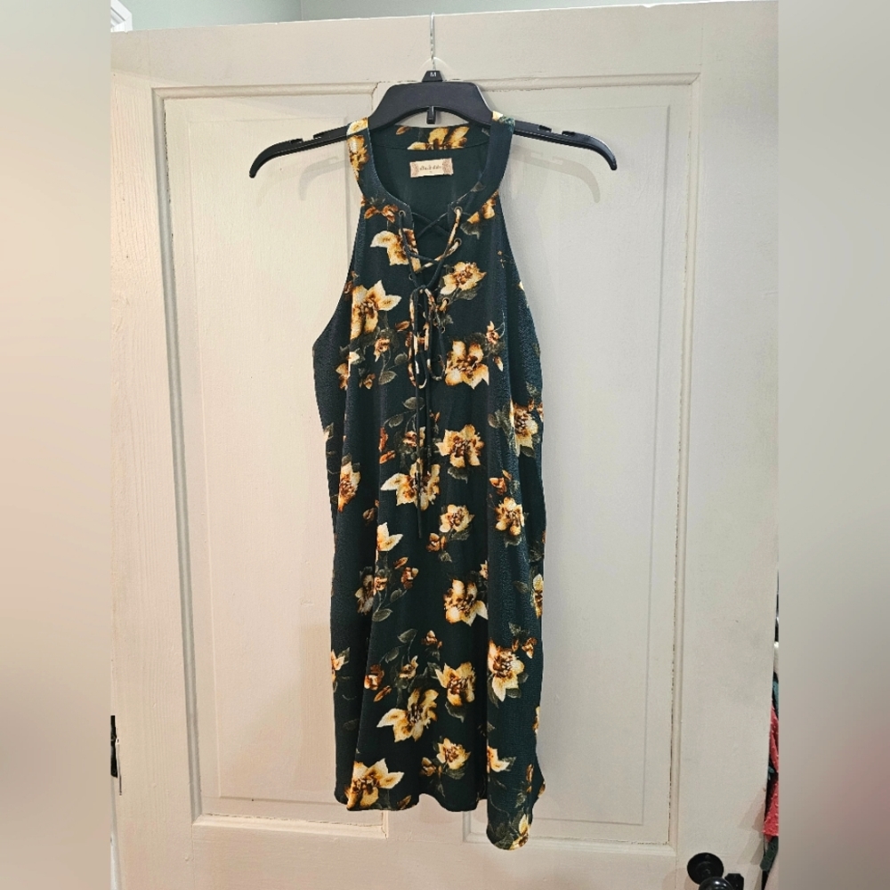 Altar'd State M Hunter Green Mini Dress